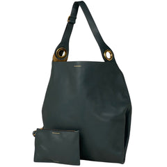 バーバリー ロゴ ショルダーバッグ グロメット ショルダーバッグ レザー グリーン レディース 【中古】brbag