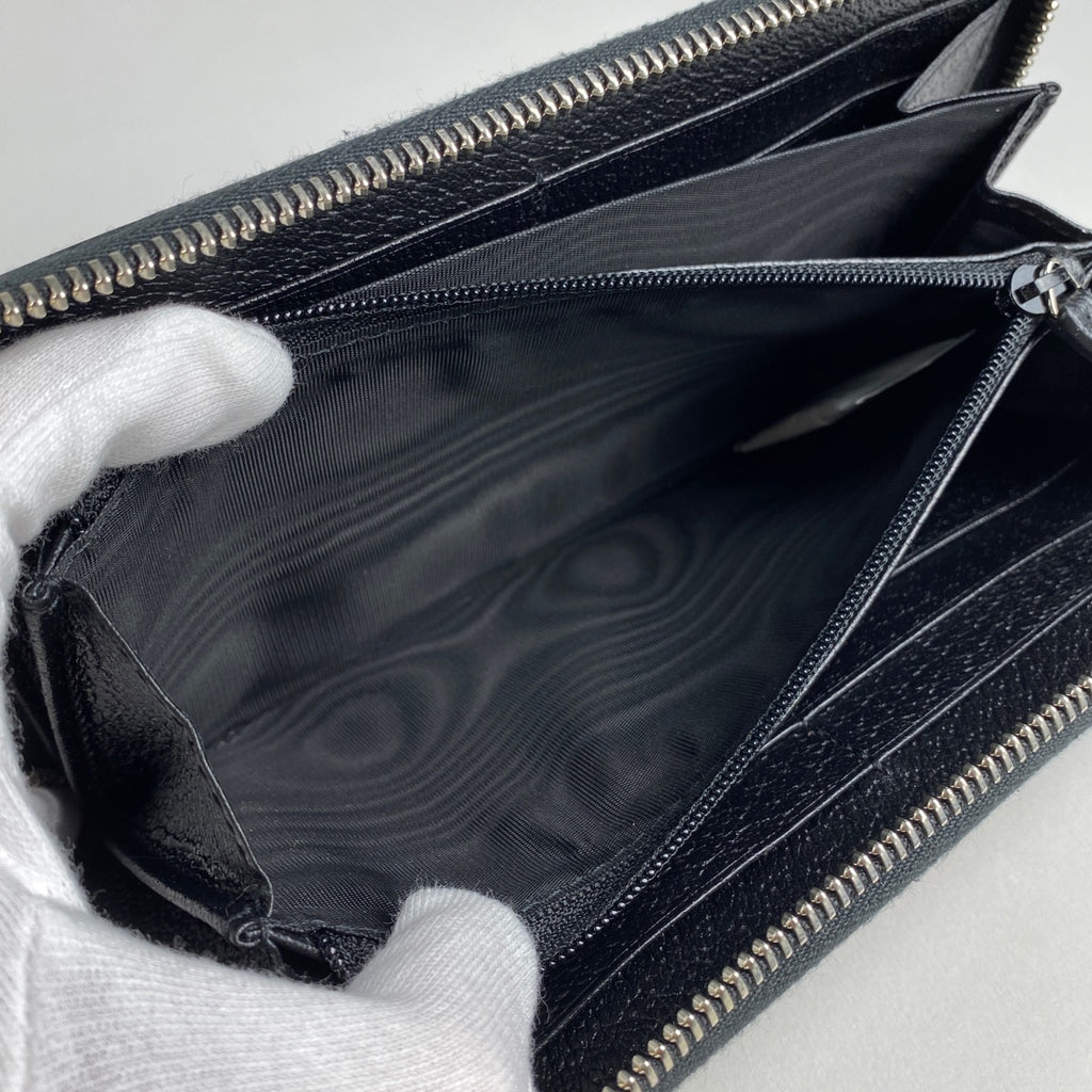 グッチ GG サイケデリック ジップアラウンドウォレット 札入れ カード入れ 小銭入れ ラウンドファスナー 長財布 コーティングキャンバス ブラック マルチカラー 601079 レディース 【中古】brbag