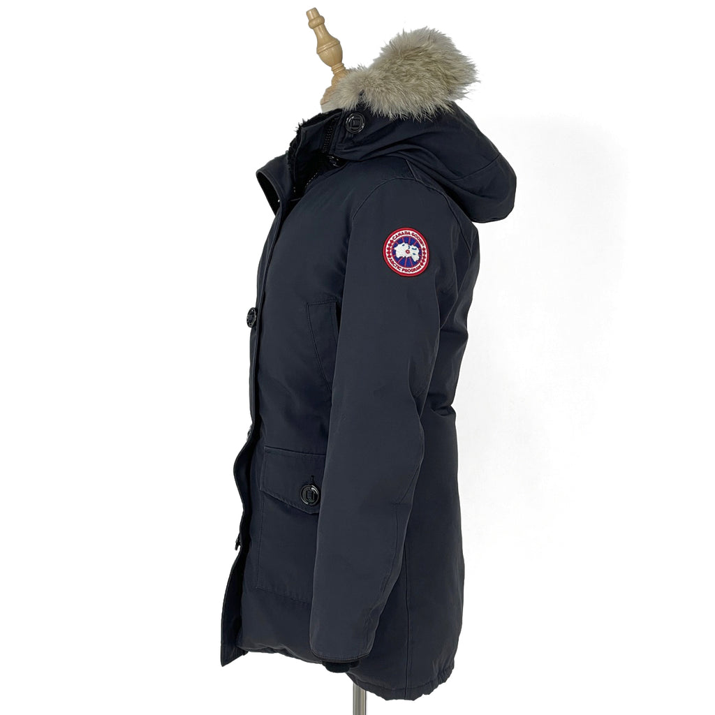 カナダグース ブロンテ パーカ ヘリテージ ダウンコート アウター ダウンジャケット ネイビー レディース 【中古】brapp