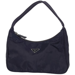 プラダ ロゴプレート ハンドバッグ ハンドバッグ ナイロン パープル レディース 【中古】brbag