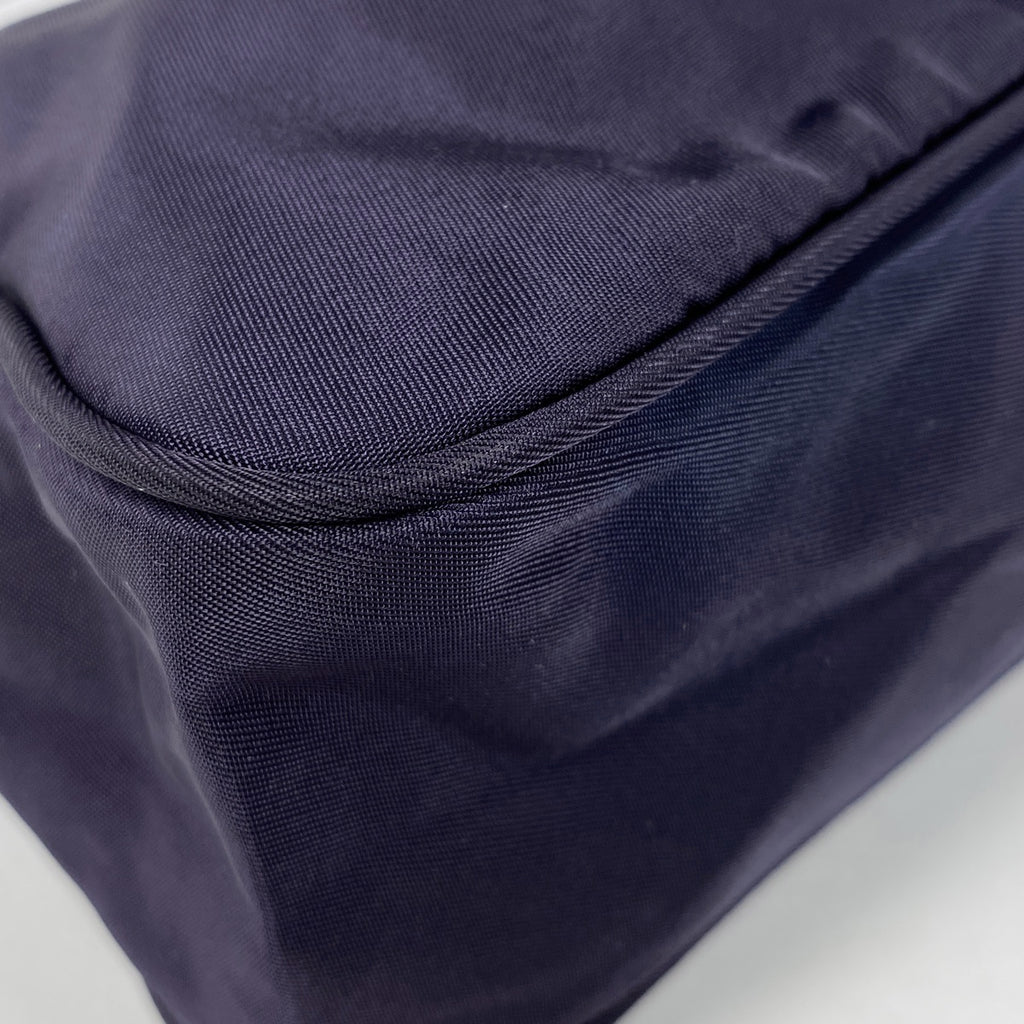 プラダ ロゴプレート ハンドバッグ ハンドバッグ ナイロン パープル レディース 【中古】brbag