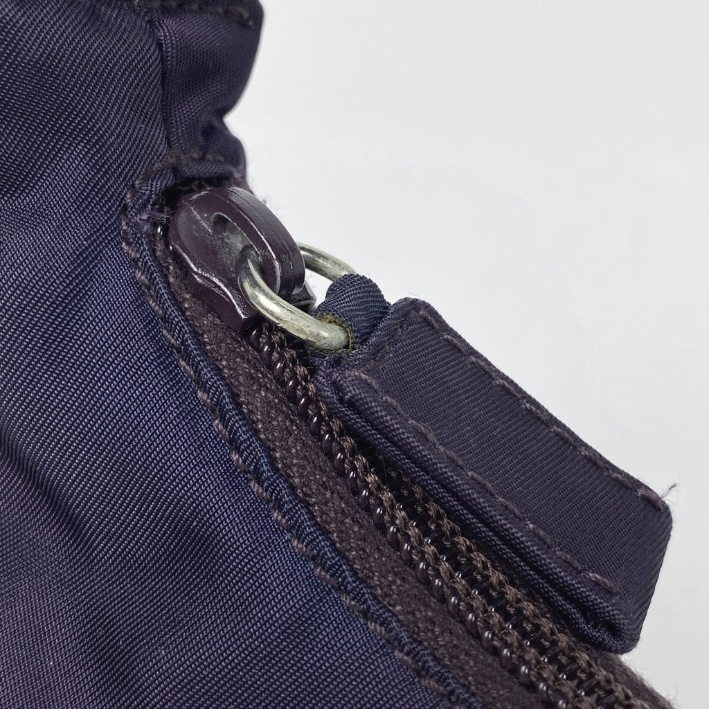 プラダ ロゴプレート ハンドバッグ ハンドバッグ ナイロン パープル レディース 【中古】brbag