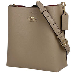 コーチ ロゴ ショルダーバッグ 斜め掛け ショルダーバッグ レザー ベージュ CA1777 レディース 【中古】brbag