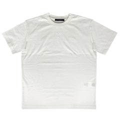 ルイ・ヴィトン ロゴ Tシャツ エンボスロゴ LV トップス 半袖Tシャツ 綿 ホワイト メンズ 【中古】brapp