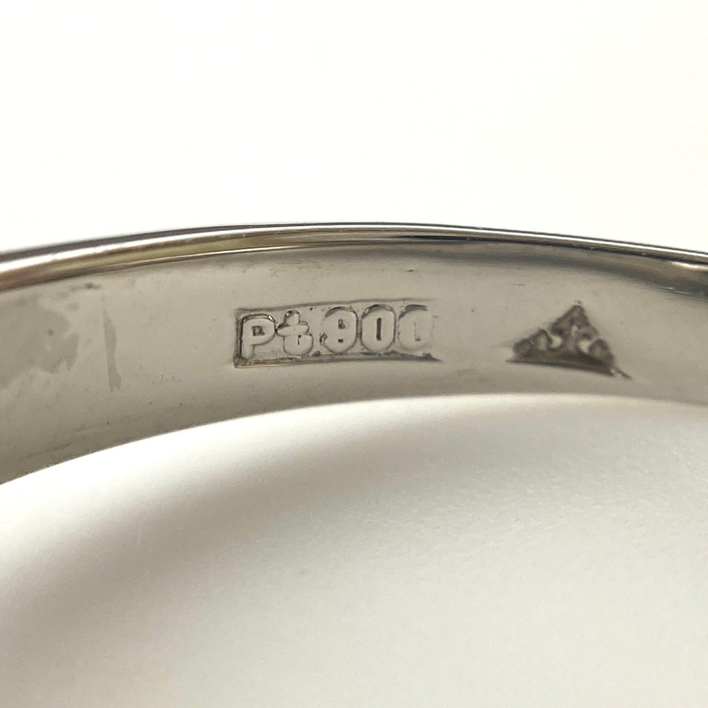 PT900 ヒスイ リング プラチナ 14.5号 ダイヤモンド 0.30CT レディース  中古 nbjwl