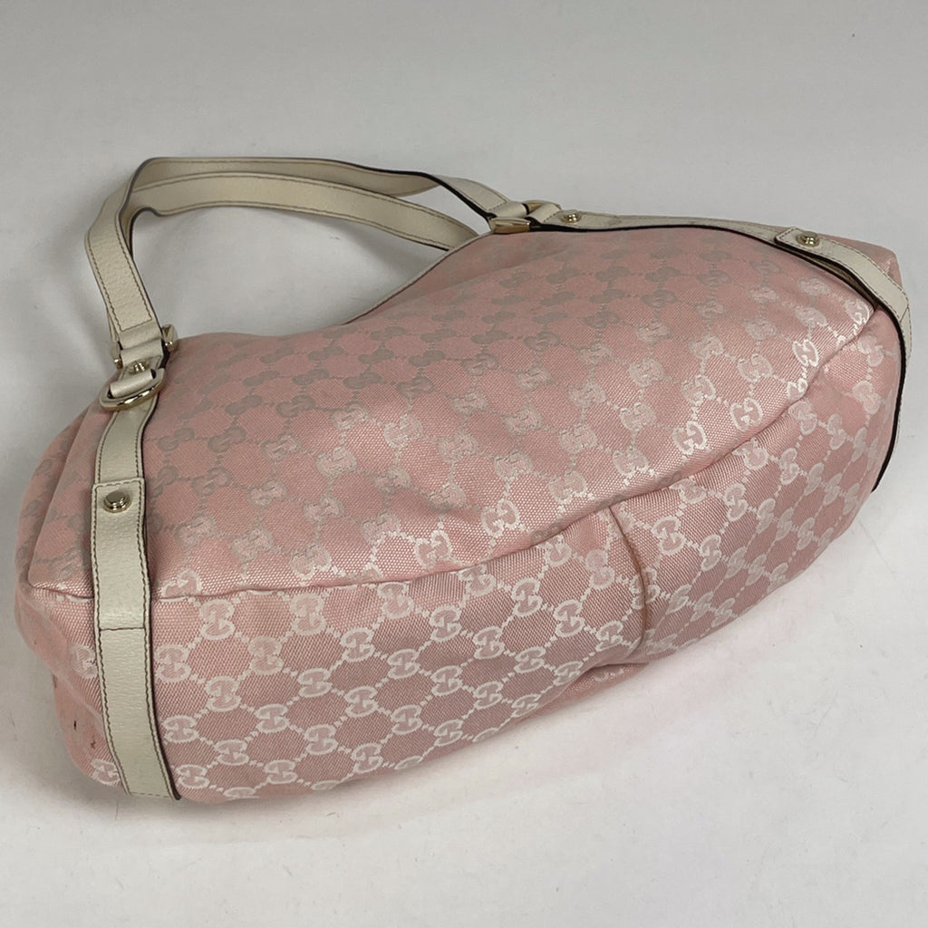 グッチ GG柄 トートバッグ ショルダーバッグ アビー トートバッグ GGキャンバス ピンク 130736 レディース 【中古】brbag