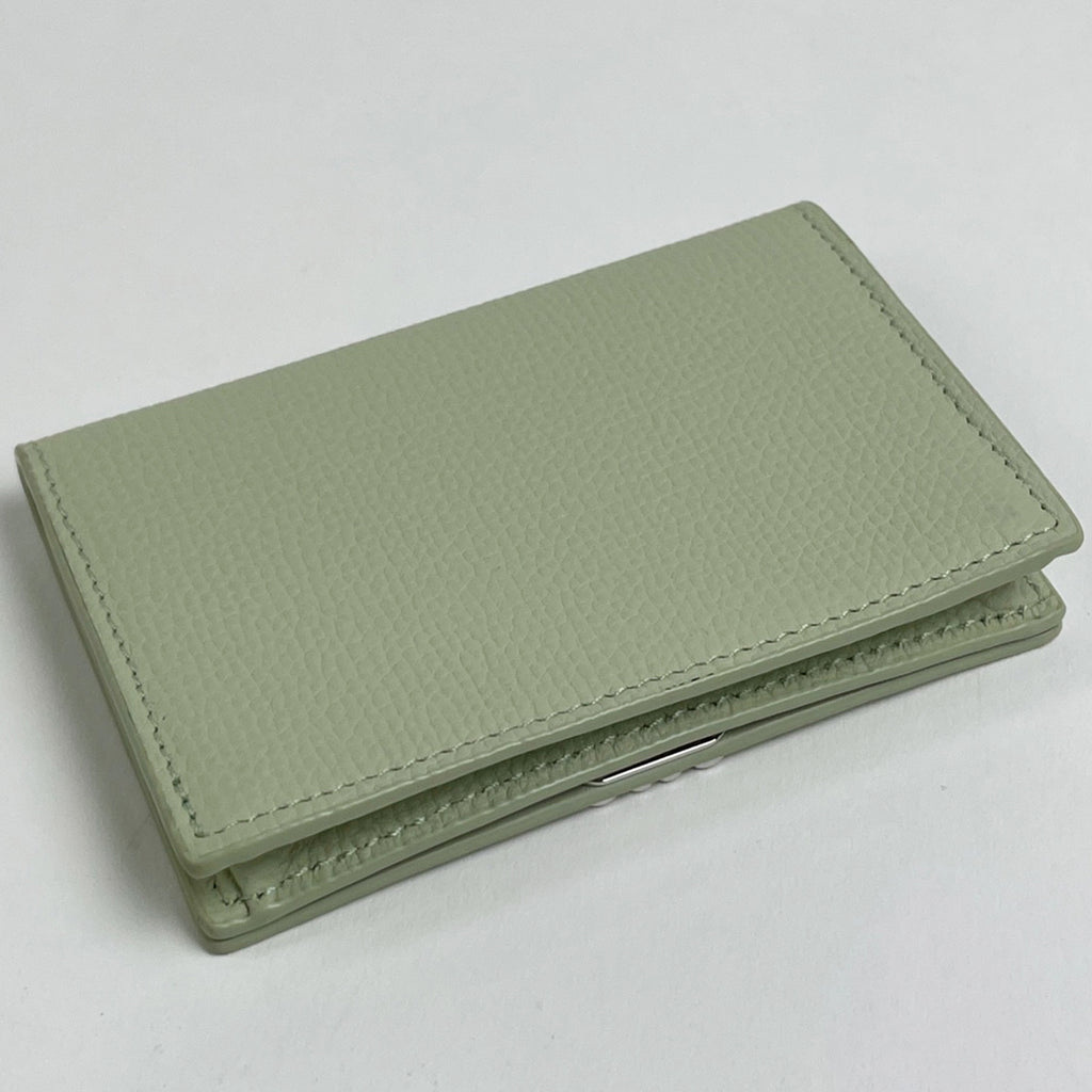 ロエベ アナグラム カードケース 名刺入れ カードケース レザー ライトグリーン レディース 【中古】brbag