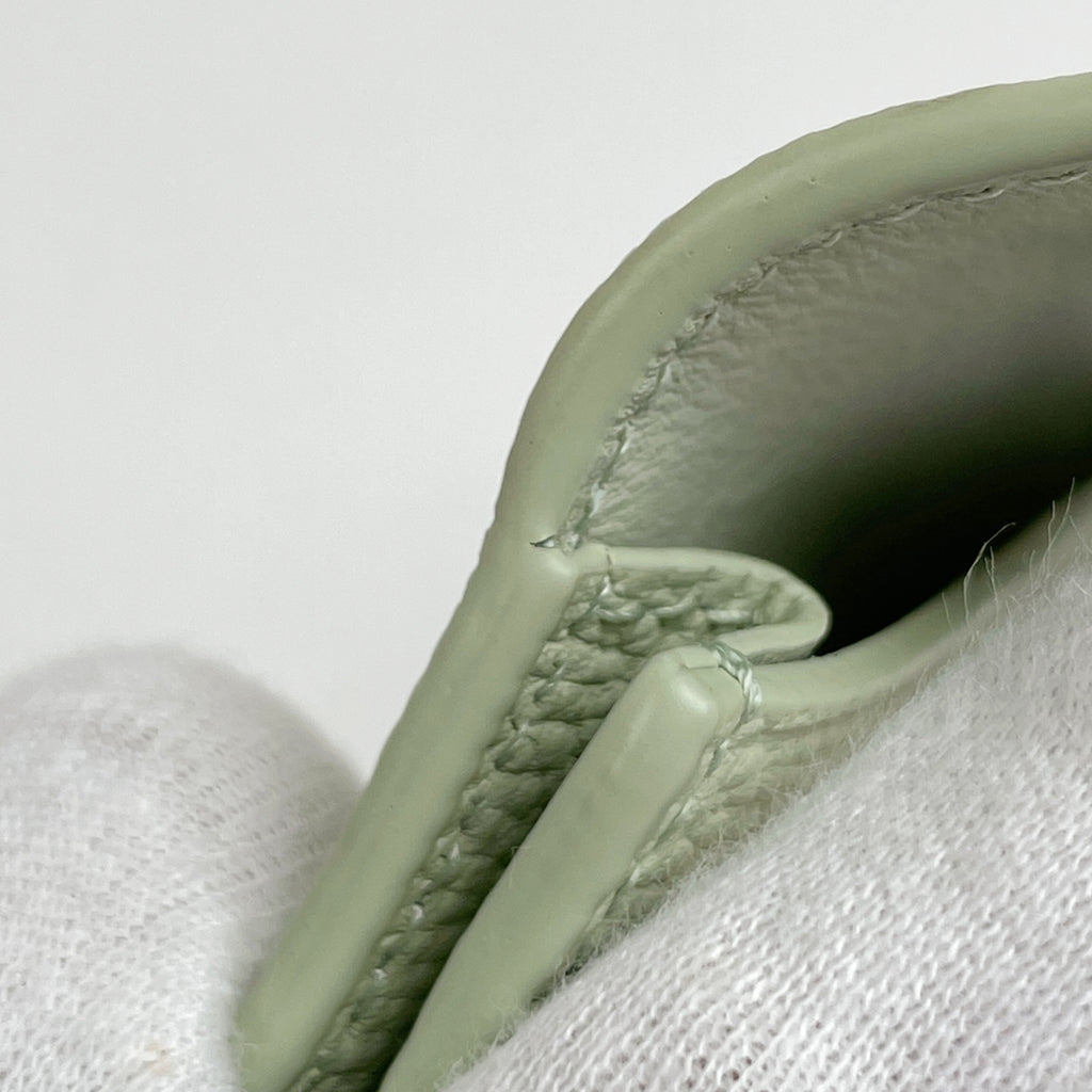 ロエベ アナグラム カードケース 名刺入れ カードケース レザー ライトグリーン レディース 【中古】brbag