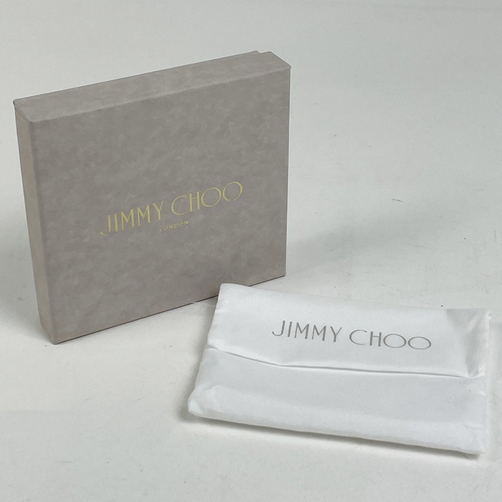 ジミーチュウ ロゴ カードケース 名刺入れ スタッズ カードケース レザー グレー レディース 【中古】brbag