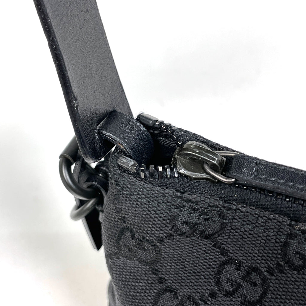 グッチ GG柄 ハンドバッグ アクセサリーポーチ ハンドバッグ GGキャンバス ブラック 103399 レディース 【中古】brbag