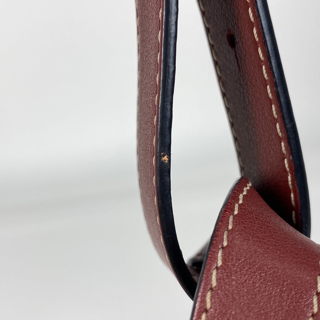 ロエベ ハンモック バッグ スモール アナグラム 2WAY ショルダーバッグ ハンドバッグ レザー オレンジ レッド レディース 【中古】brbag