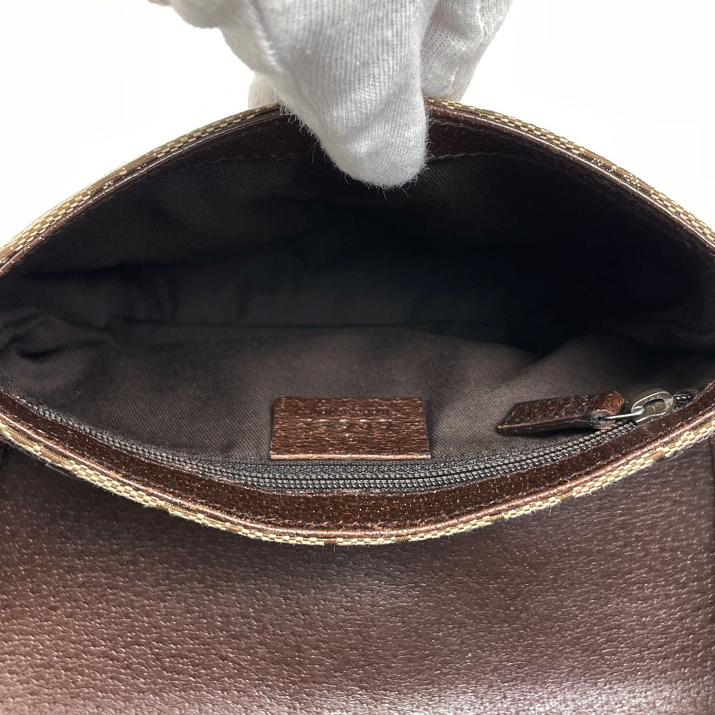 グッチ GG柄 ウエストバッグ ヒップバッグ ボディバッグ キャンバス ブラウン 131236 レディース 【中古】brbag