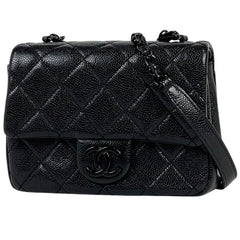 シャネル ココマーク チェーン ショルダーバッグ マトラッセ ショルダーバッグ キャビアスキン ブラック レディース 【中古】brbag