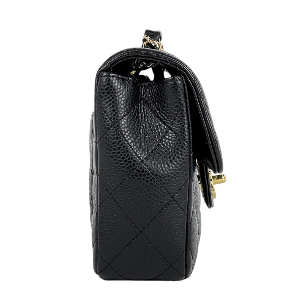 シャネル ココマーク チェーン ショルダーバッグ マトラッセ キャビアスキン ブラック レディース 【中古】brbag