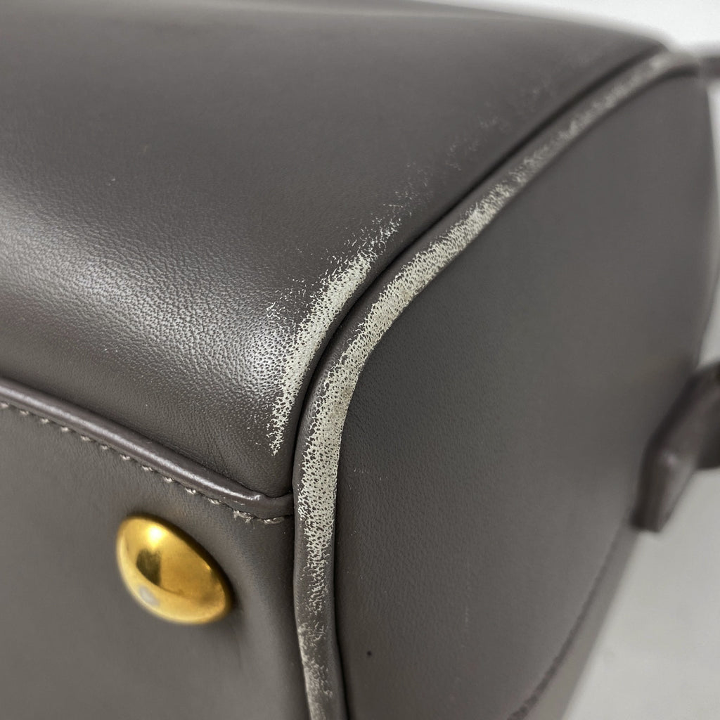 サンローラン ベイビーダッフル ハンドバッグ 2WAY ショルダーバッグ ハンドバッグ レザー グレー 330958 レディース 【中古】brbag