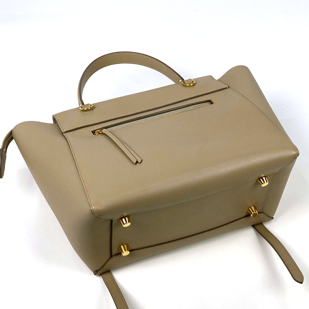 セリーヌ ベルトバッグ ミニ 2WAY ショルダーバッグ ハンドバッグ レザー ベージュ レディース 【中古】brbag