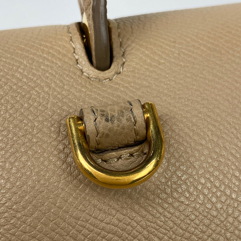 セリーヌ ベルトバッグ ミニ 2WAY ショルダーバッグ ハンドバッグ レザー ベージュ レディース 【中古】brbag
