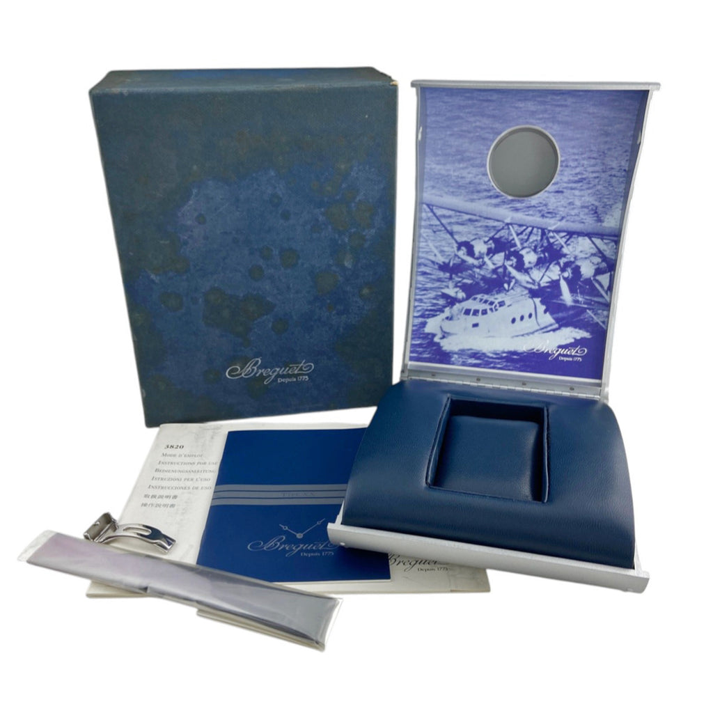 【OH済】【保証書】ブレゲ トランス アトランティック タイプXX 3820ST/H2/SW9 腕時計 SS 自動巻き ブラック メンズ 【中古】wtcbb