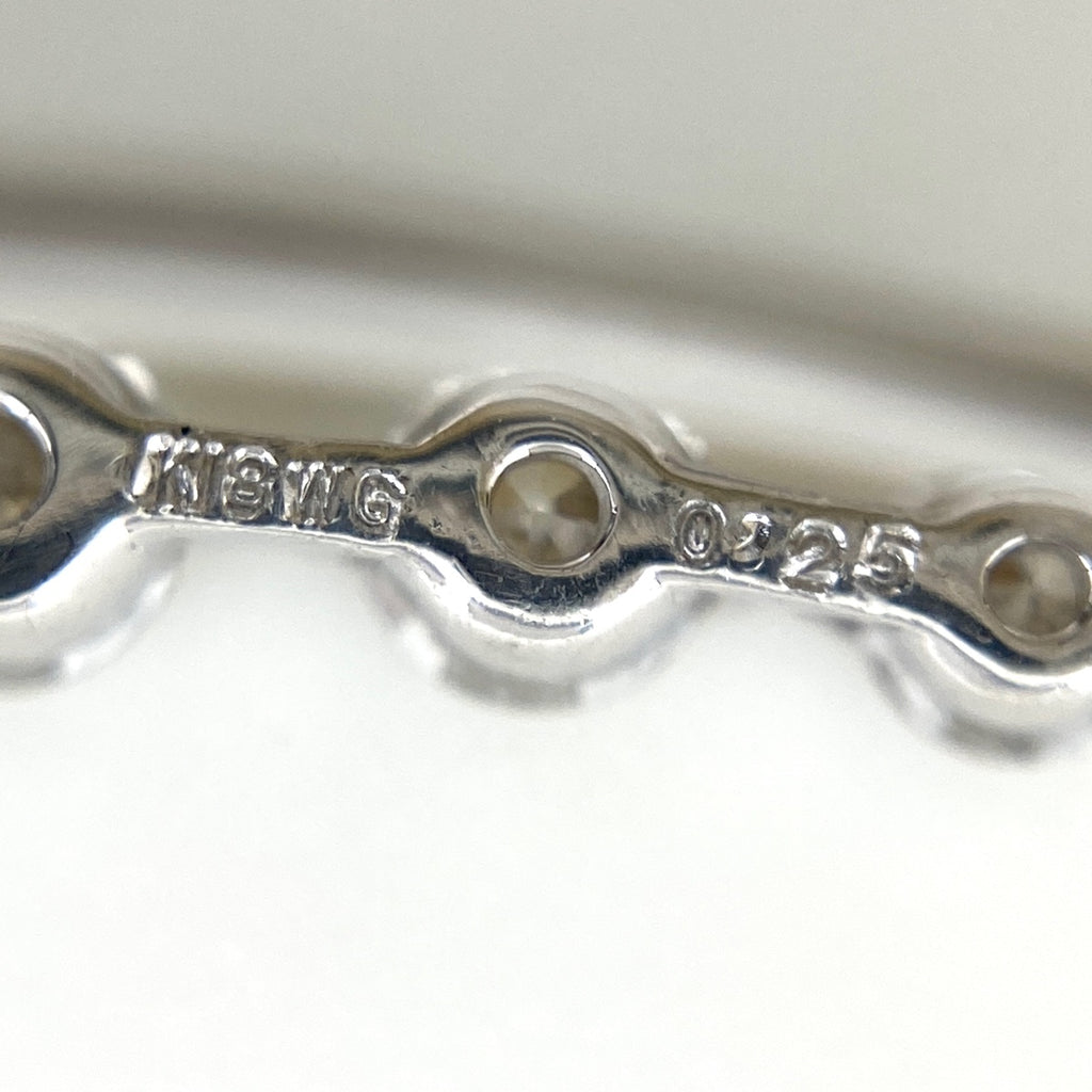 メレダイヤ デザインピアス WG ホワイトゴールド ピアス K18 WG ダイヤモンド レディース 【中古】nbjwl