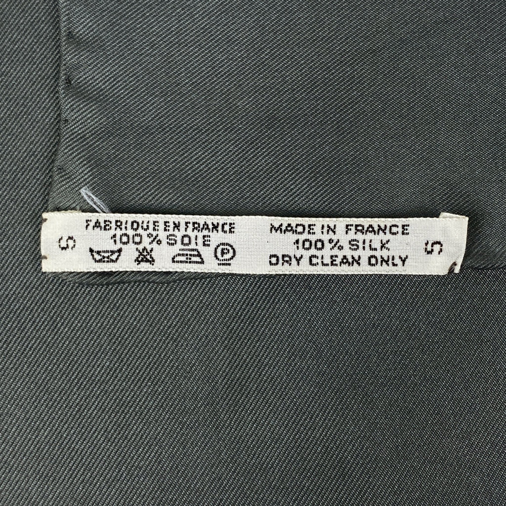 エルメス カレ 90 LE LAISSER COURRE 猟犬 スカーフ シルク グレー マルチカラー レディース 【中古】brbag