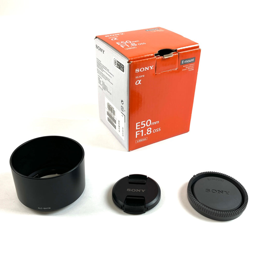 ソニー SONY E 50mm F1.8 OSS SEL50F18 ブラック 一眼カメラ用レンズ（オートフォーカス） 【中古】