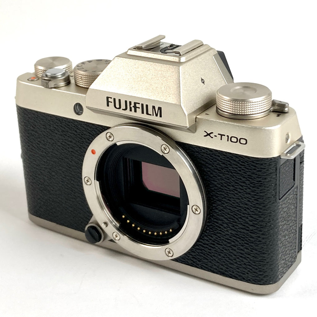 富士フイルム FUJIFILM X-T100 レンズキット シャンパンゴールド デジタル ミラーレス 一眼カメラ 【中古】