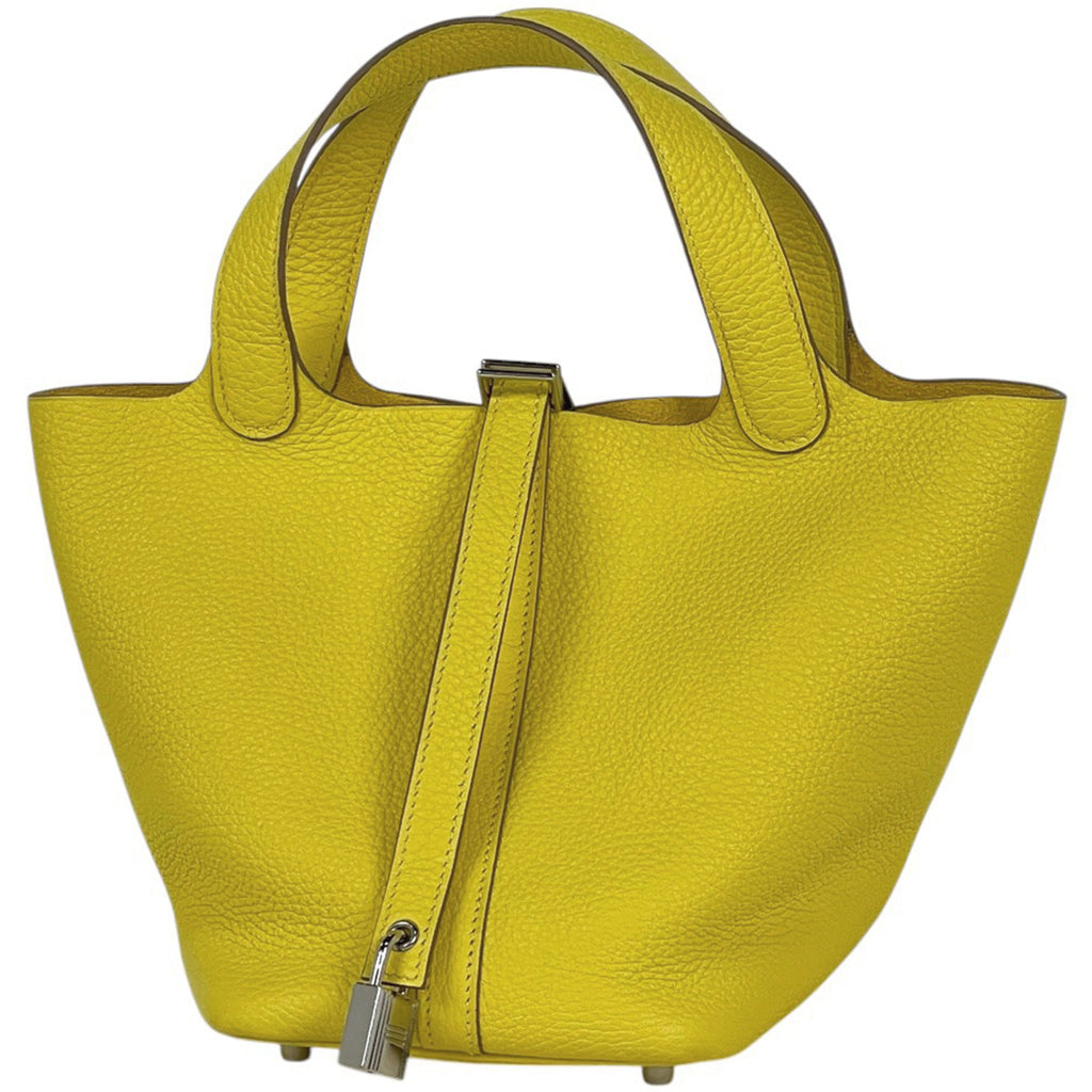 エルメス ピコタンロック PM ミニバッグ ハンドバッグ トリヨンクレマンス ライム Z レディース 【中古】 brbag
