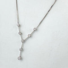 メレダイヤ デザインネックレス プラチナ ペンダント ネックレス Pt900 Pt850 ダイヤモンド レディース 【中古】nbjwl