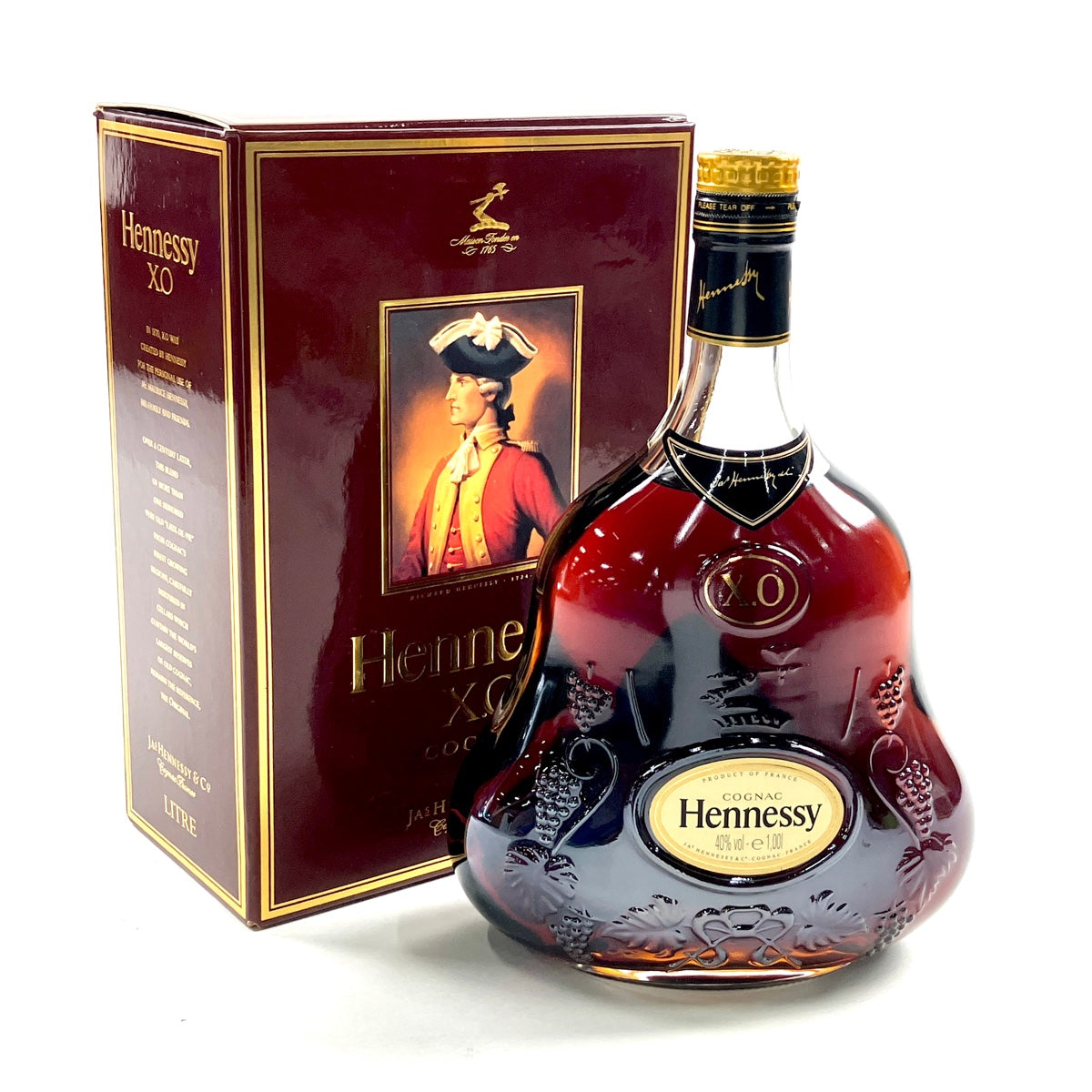 バイセル公式】ヘネシー Hennessy XO 金キャップ クリアボトル 1000ml ブランデー コニャック 【古酒】 - バイセルブランシェ