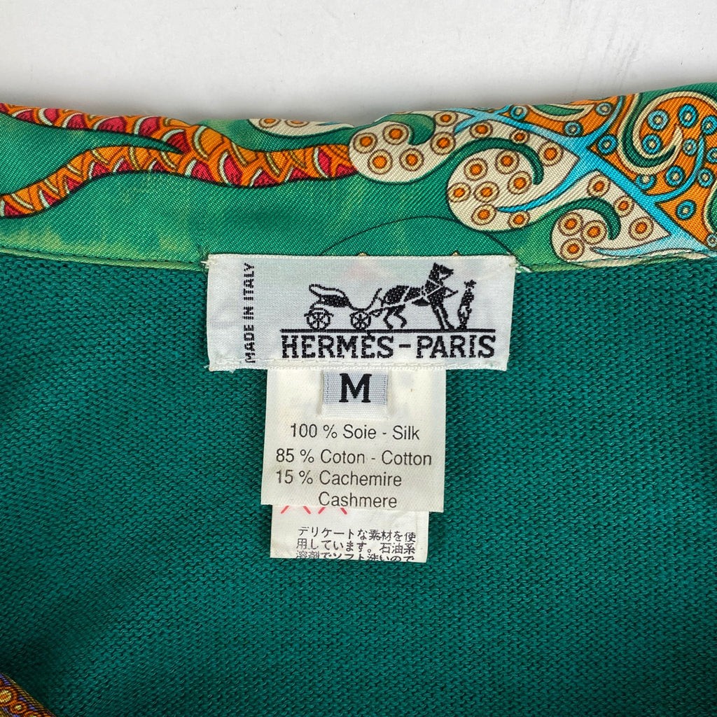 エルメス 長袖カットソー Grands Fonds 深海 魚 トップス カットソー グリーン マルチカラー メンズ 【中古】brapp