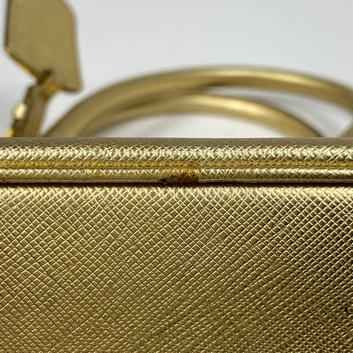 プラダ PRADA ダーリン ハンドバッグ 1BA451 ホワイト ゴールド