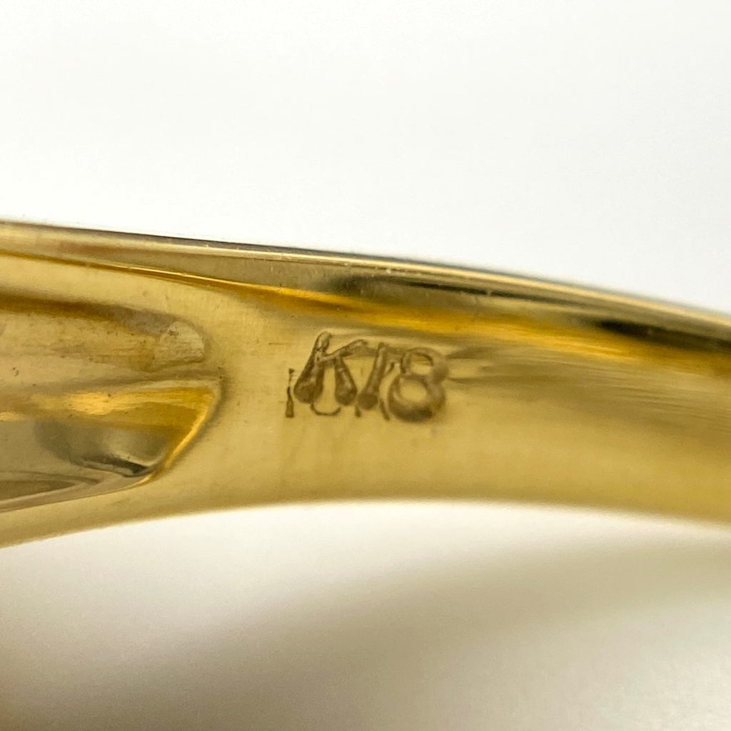 メレダイヤ デザインリング YG イエローゴールド 指輪 リング 12号 K18 ダイヤモンド レディース 【中古】nbjwl