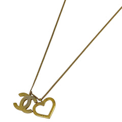 シャネル ココマーク ネックレス CCマーク ハートモチーフ ネックレス GP ゴールド レディース 【中古】 bracc