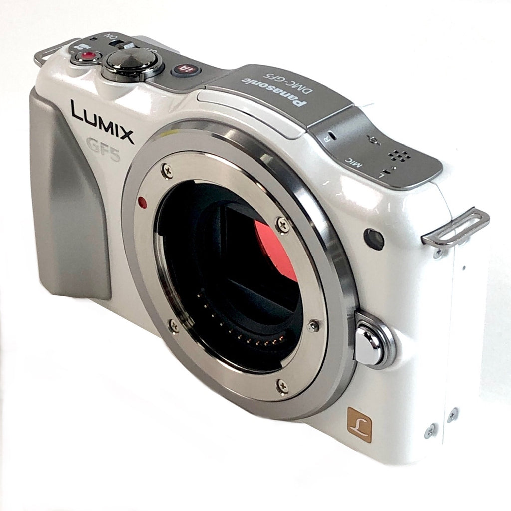 パナソニック Panasonic LUMIX GF5 ダブルズームキット DMC-GF5WA-W シェルホワイト デジタル ミラーレス 一眼カメラ 【中古】