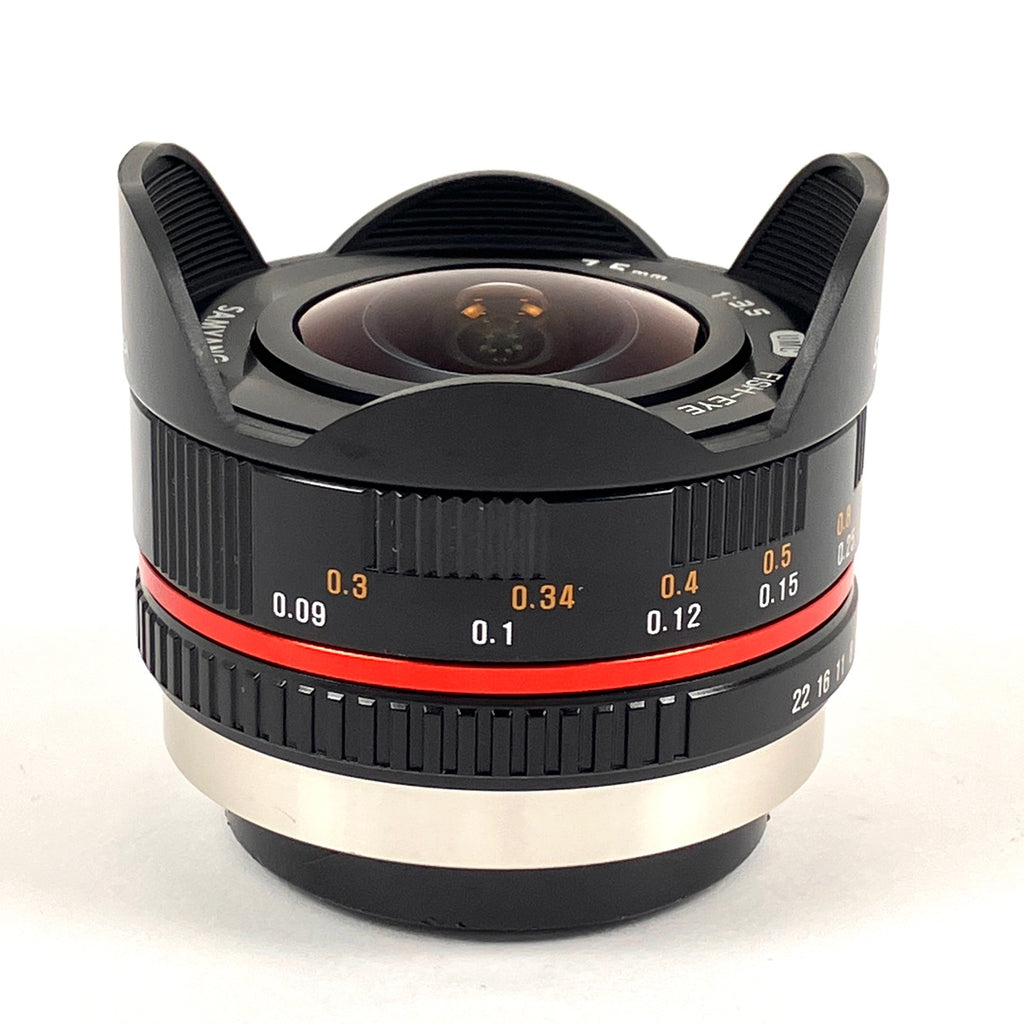 サムヤン SAMYANG 7.5mm F3.5 フィッシュアイ(マイクロフォーサーズ用) ブラック 一眼カメラ用レンズ（マニュアルフォーカス） 【中古】