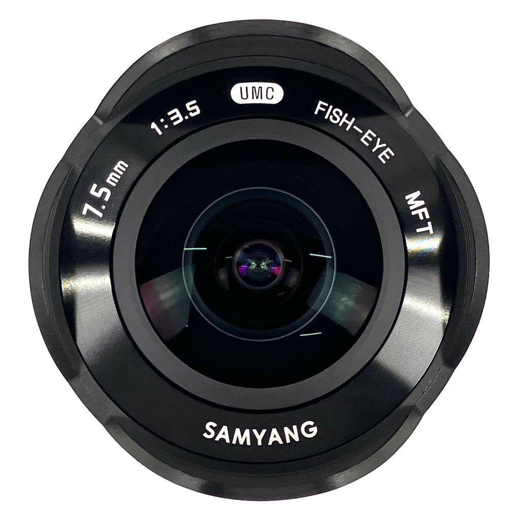 サムヤン SAMYANG 7.5mm F3.5 フィッシュアイ(マイクロフォーサーズ用) ブラック 一眼カメラ用レンズ（マニュアルフォーカス） 【中古】