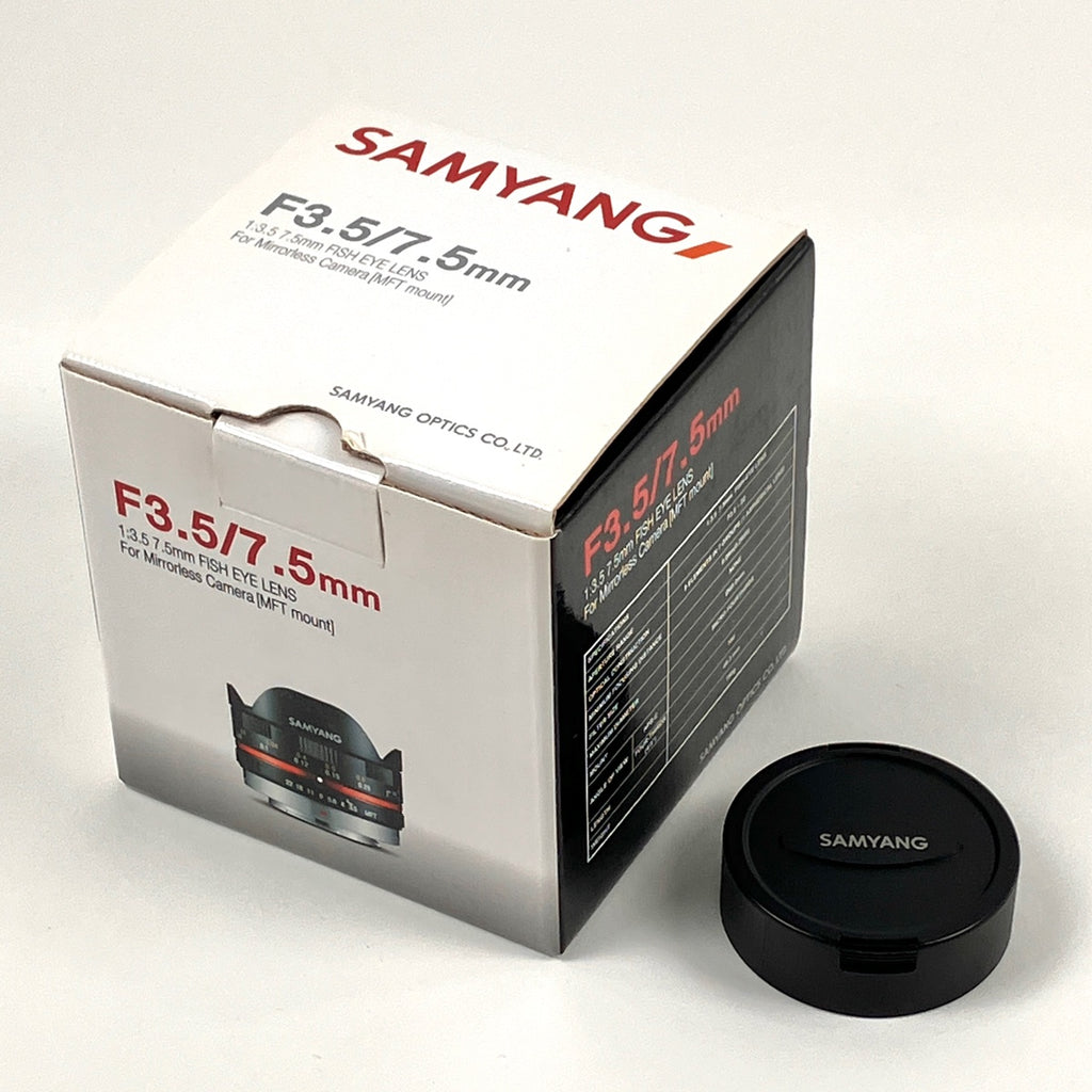 サムヤン SAMYANG 7.5mm F3.5 フィッシュアイ(マイクロフォーサーズ用) ブラック 一眼カメラ用レンズ（マニュアルフォーカス） 【中古】