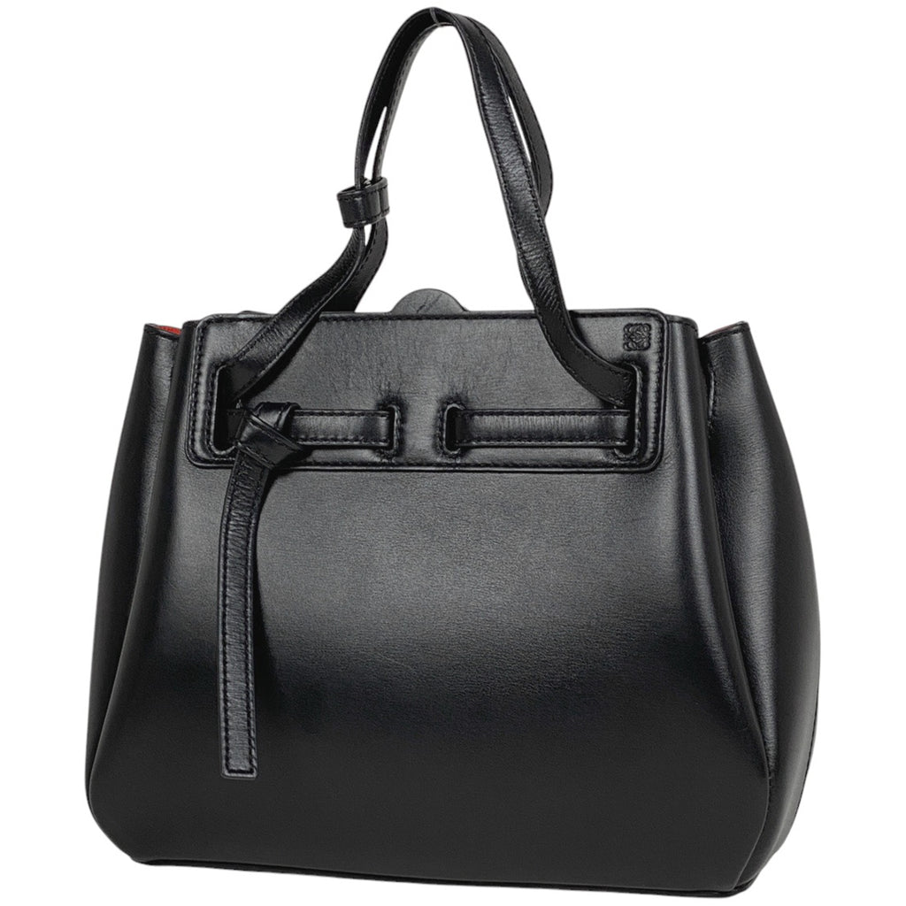 ロエベ ラゾ ミニ ハンドバッグ 2WAY ショルダーバッグ アナグラム ハンドバッグ レザー ブラック レディース 【中古】