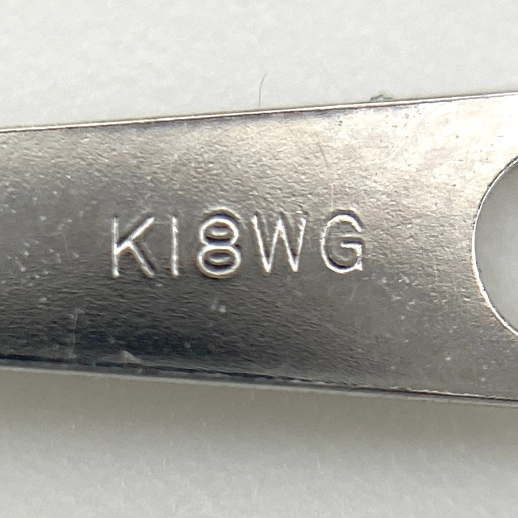 ハートモチーフ デザインネックレス WG ホワイトゴールド ペンダント メレダイヤ ネックレス K18 WG ダイヤモンド レディース 【中古】nbjwl