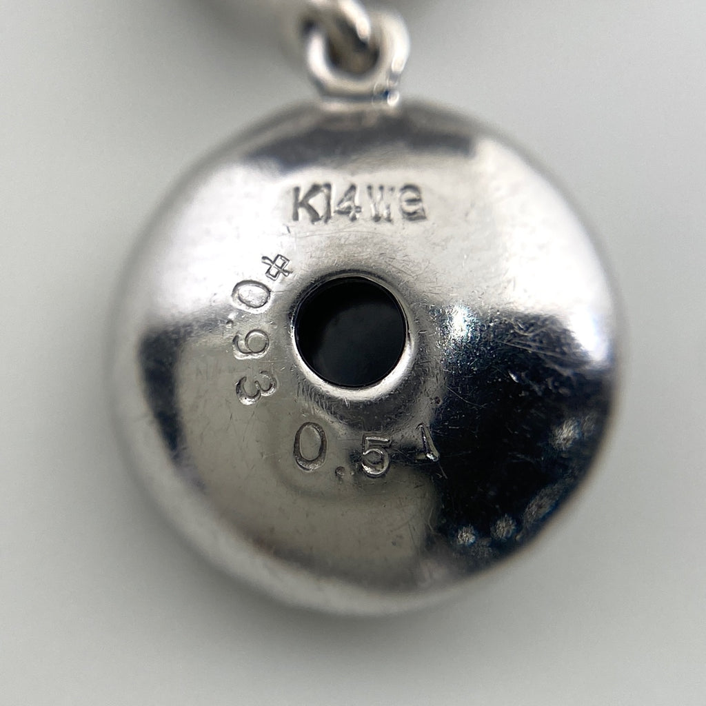 サファイア ペンダントトップ WG ホワイトゴールド メレダイヤ ペンダントトップ K14 WG ダイヤモンド レディース 【中古】nbjwl