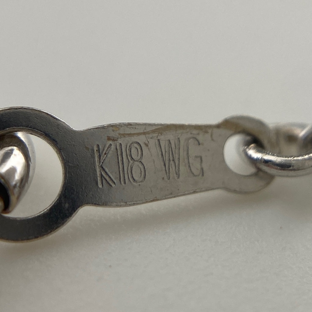 フラワーモチーフ デザインネックレス WG ホワイトゴールド ペンダント メレダイヤ 花 ネックレス K18 WG ダイヤモンド レディース 【中古】nbjwl
