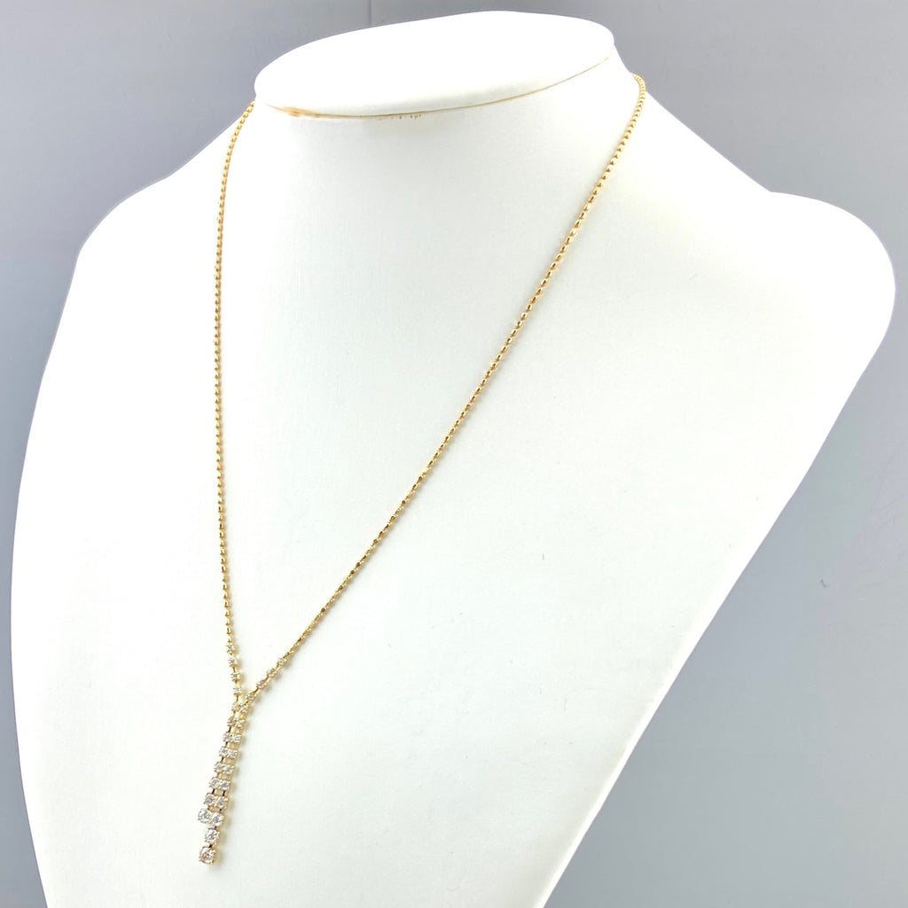 【最終値引き】 メレダイヤ デザインネックレス YG イエローゴールド ペンダント ネックレス K18 ダイヤモンド レディース 【中古】nbjwl
