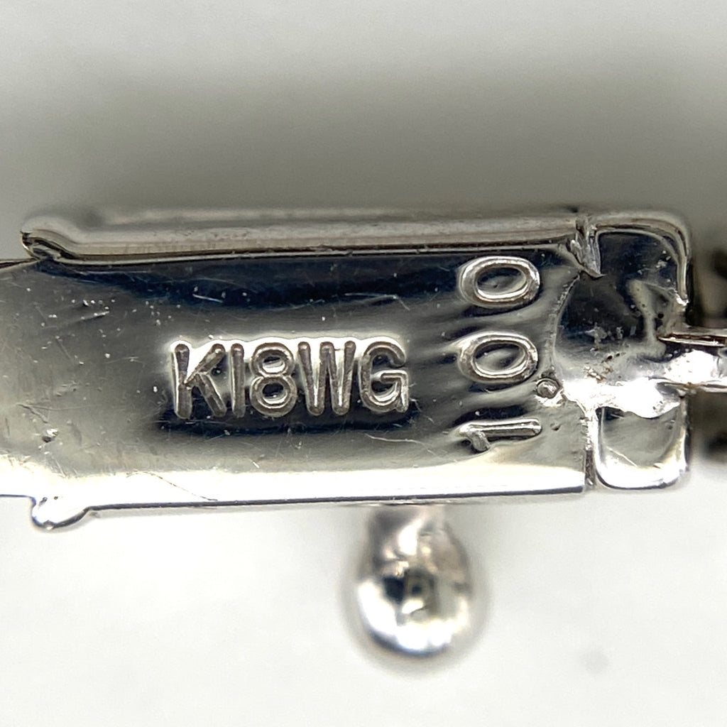 メレダイヤ デザインブレスレット WG ホワイトゴールド 腕輪 ブレスレット K18 WG ダイヤモンド レディース 【中古】nbjwl