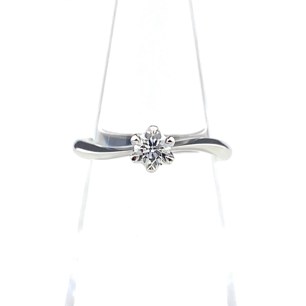 LAZARE DIAMOND プラチナ 指輪 リング 5号 Pt950 ダイヤモンド レディース 【中古】brjwl