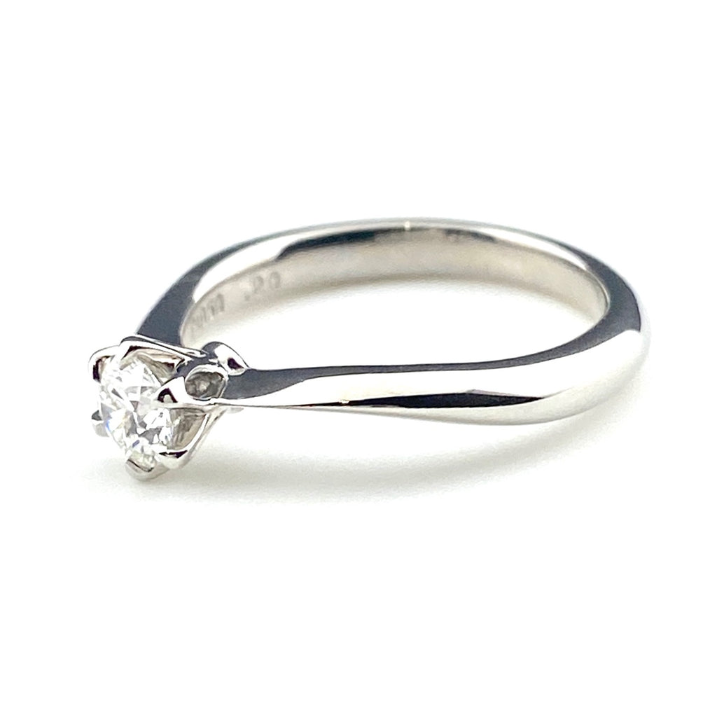 LAZARE DIAMOND プラチナ 指輪 リング 5号 Pt950 ダイヤモンド レディース 【中古】brjwl