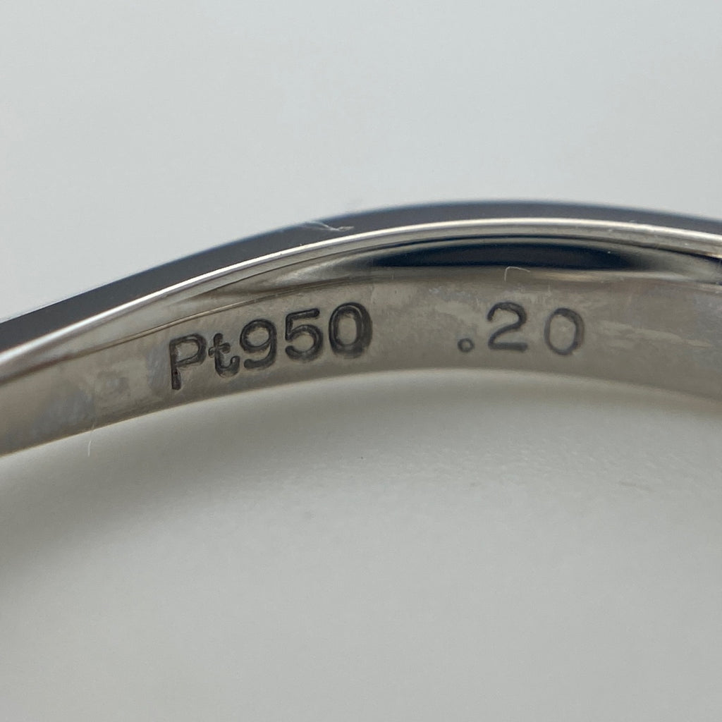 LAZARE DIAMOND プラチナ 指輪 リング 5号 Pt950 ダイヤモンド レディース 【中古】brjwl