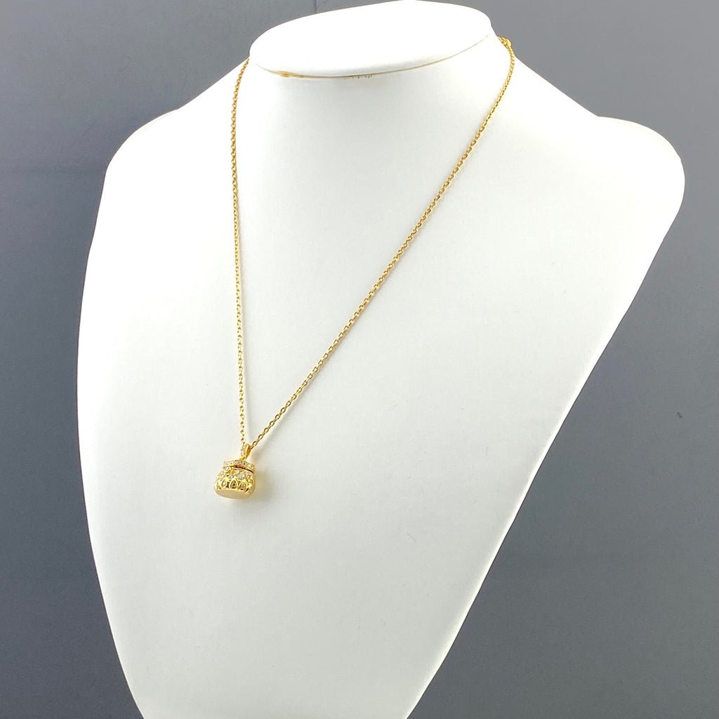 ポーラ メレダイヤ デザインネックレス YG イエローゴールド ペンダント  ネックレス 750 ダイヤモンド ルビー レディース 【中古】brjwl