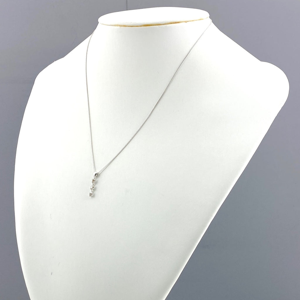 メレダイヤ デザインネックレス WG ホワイトゴールド ペンダント ネックレス K18 WG ダイヤモンド レディース 【中古】nbjwl