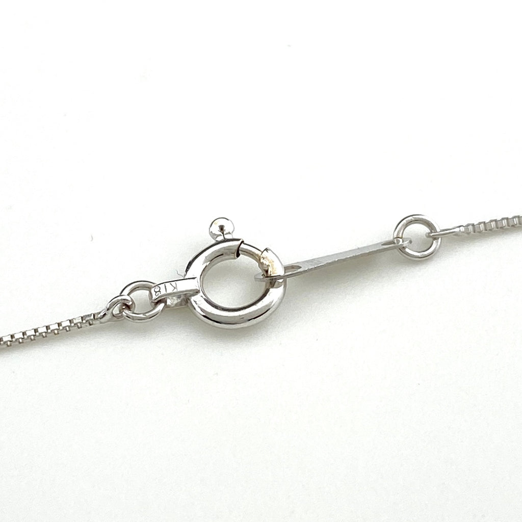メレダイヤ デザインネックレス WG ホワイトゴールド ペンダント ネックレス K18 WG ダイヤモンド レディース 【中古】nbjwl