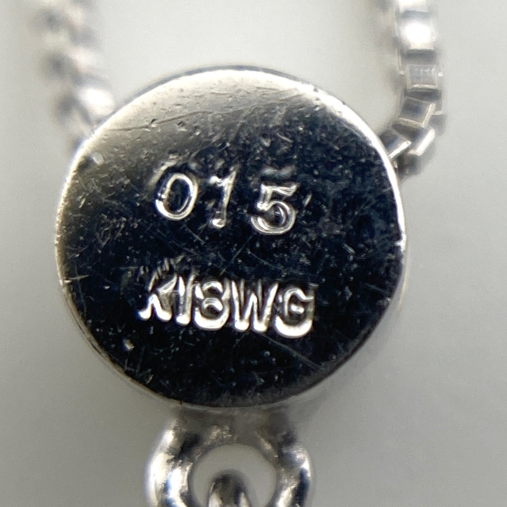 メレダイヤ デザインネックレス WG ホワイトゴールド ペンダント ネックレス K18 WG ダイヤモンド レディース 【中古】nbjwl